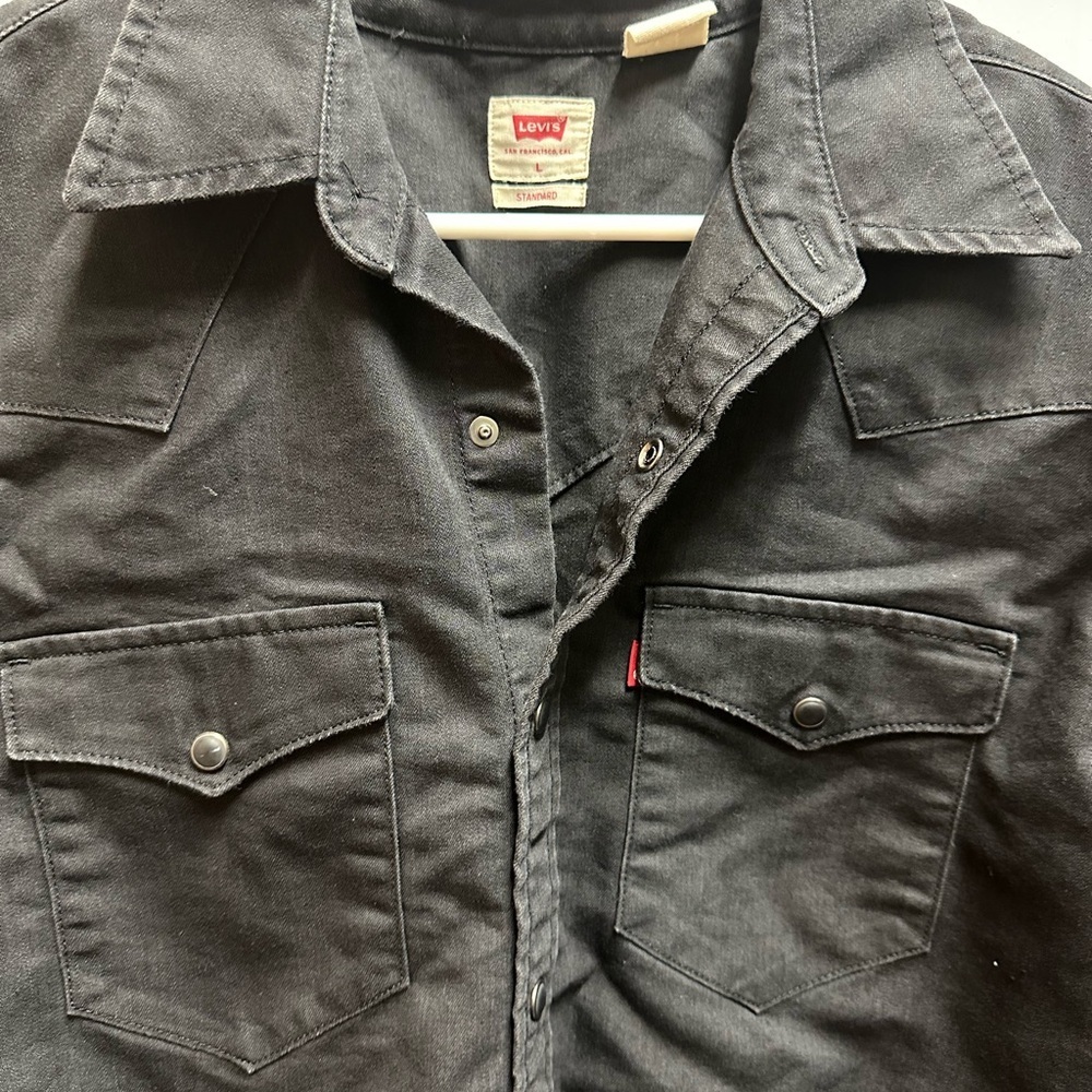 Levis woman black Jacket size L/ NWOT#461 - Picture 3 of 3